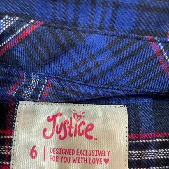 Girls Pretty Cool Plaid Button Up Shirt 2-Piece Set - Picture 10 of 11